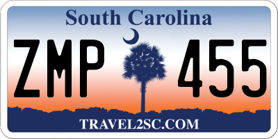 SC license plate ZMP455