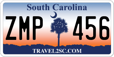 SC license plate ZMP456
