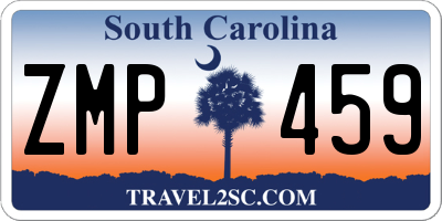 SC license plate ZMP459