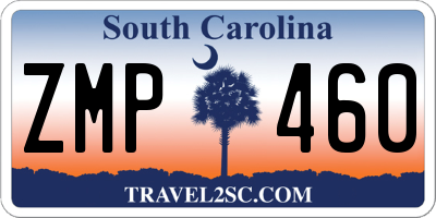 SC license plate ZMP460