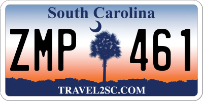 SC license plate ZMP461