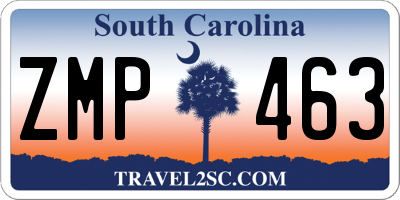 SC license plate ZMP463