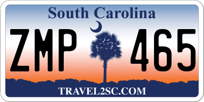 SC license plate ZMP465