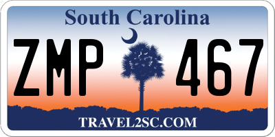SC license plate ZMP467