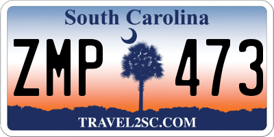 SC license plate ZMP473