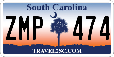 SC license plate ZMP474