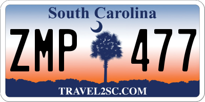 SC license plate ZMP477