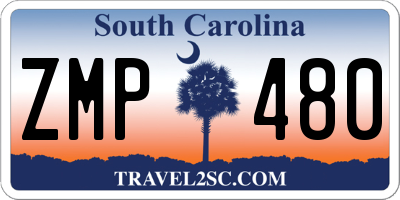 SC license plate ZMP480