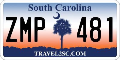 SC license plate ZMP481