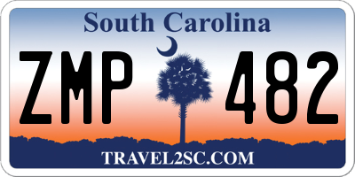 SC license plate ZMP482