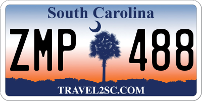 SC license plate ZMP488