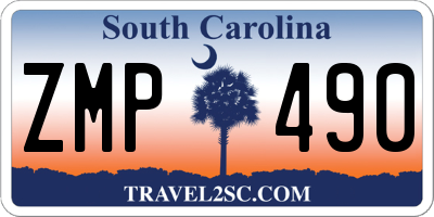 SC license plate ZMP490