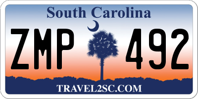 SC license plate ZMP492