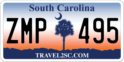 SC license plate ZMP495