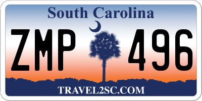 SC license plate ZMP496