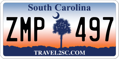 SC license plate ZMP497