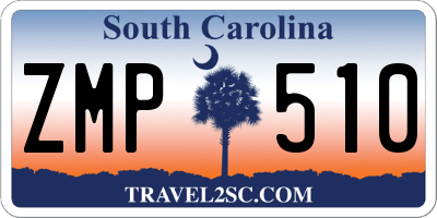 SC license plate ZMP510