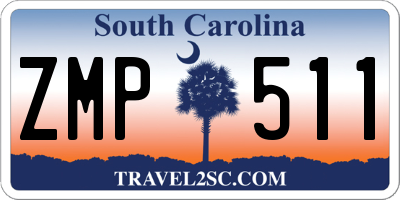 SC license plate ZMP511