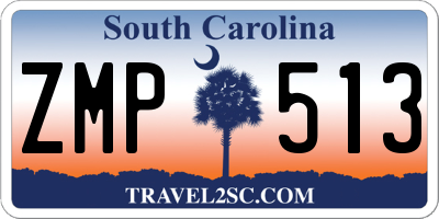 SC license plate ZMP513