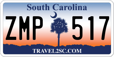 SC license plate ZMP517
