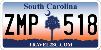 SC license plate ZMP518
