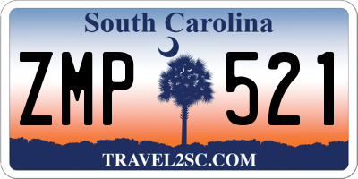 SC license plate ZMP521