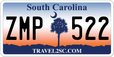 SC license plate ZMP522