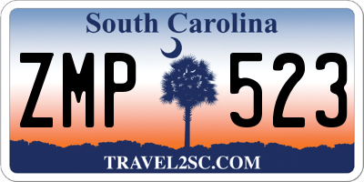 SC license plate ZMP523