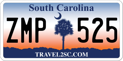 SC license plate ZMP525
