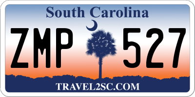 SC license plate ZMP527