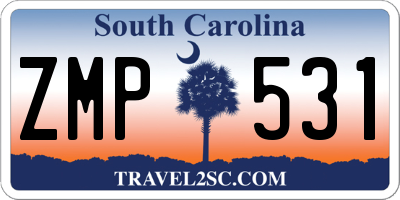 SC license plate ZMP531