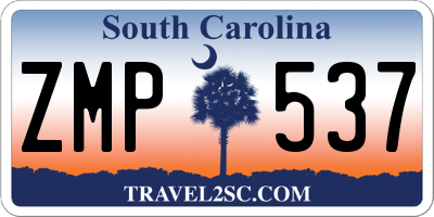 SC license plate ZMP537