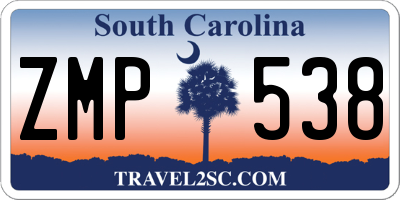 SC license plate ZMP538