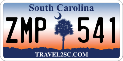 SC license plate ZMP541