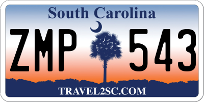 SC license plate ZMP543