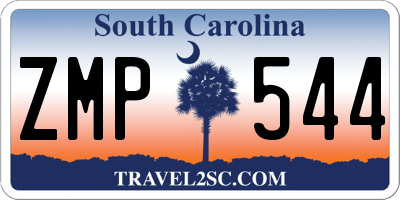 SC license plate ZMP544