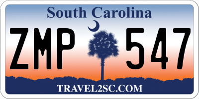 SC license plate ZMP547