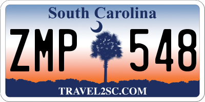 SC license plate ZMP548