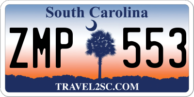 SC license plate ZMP553