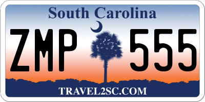 SC license plate ZMP555