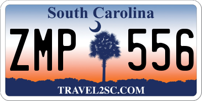 SC license plate ZMP556