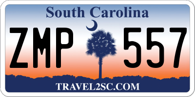 SC license plate ZMP557