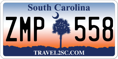 SC license plate ZMP558
