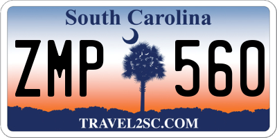 SC license plate ZMP560