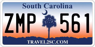 SC license plate ZMP561