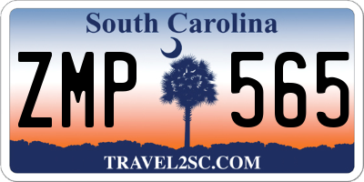 SC license plate ZMP565