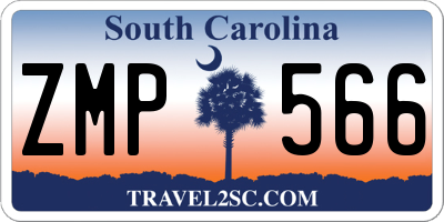 SC license plate ZMP566