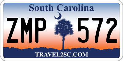 SC license plate ZMP572