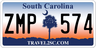 SC license plate ZMP574