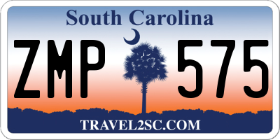 SC license plate ZMP575